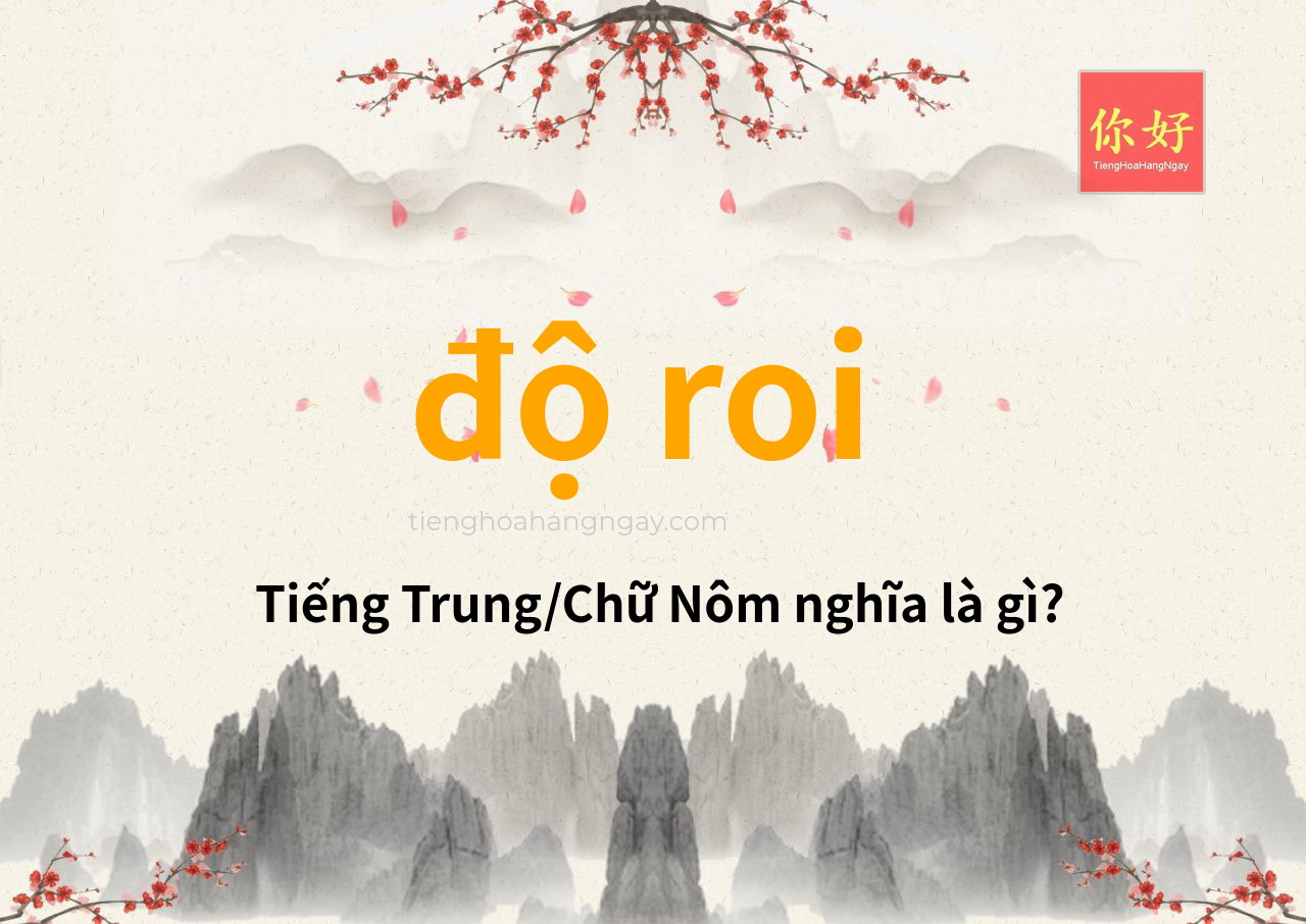 độ roi tiếng Trung là gì?